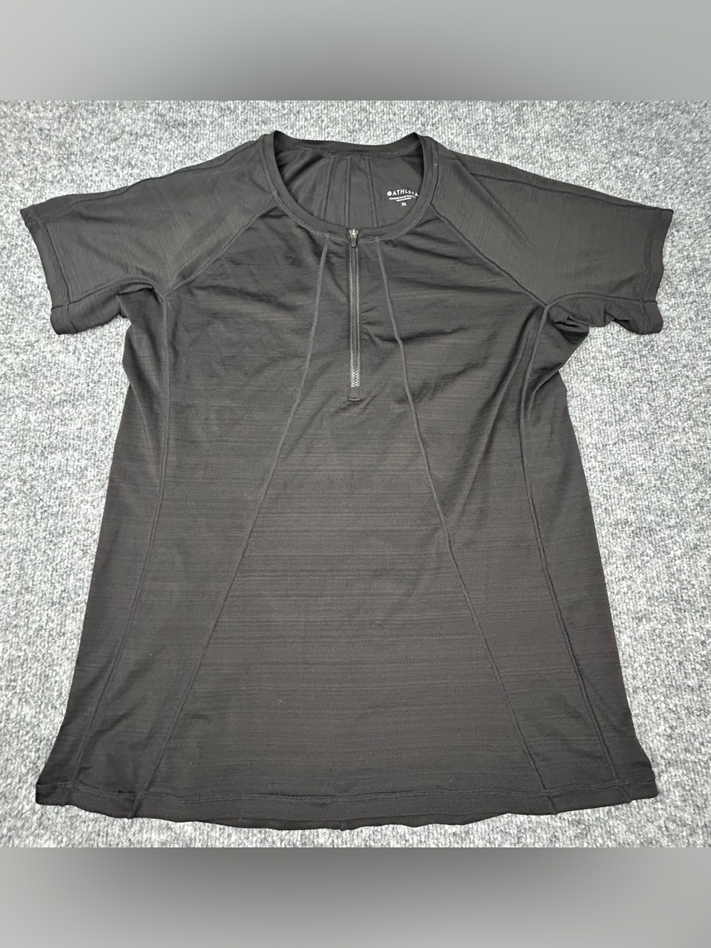 Athleta Pacifica Athletic Top 1/4 Zip Hidden Pocket XL Beach Volleyball Surf Run